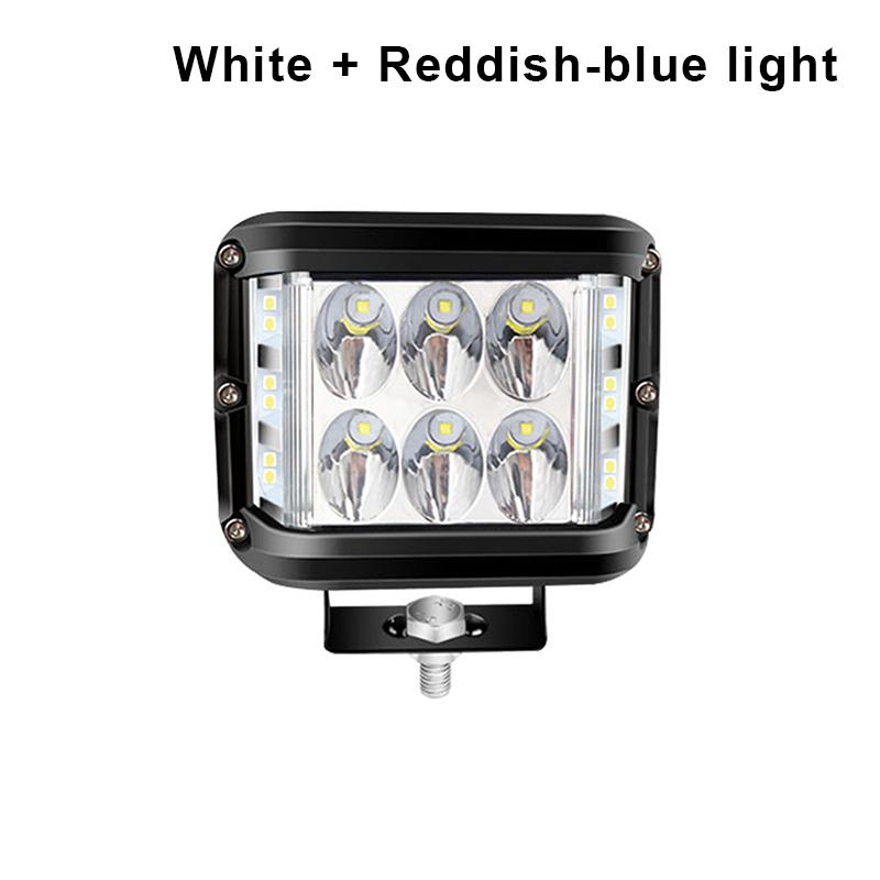 4"Led Work Dual Side Shooter Pod White & Amber Strobe Lamp Off Road Flashing Light For Car Truck Pickup Boat Suv