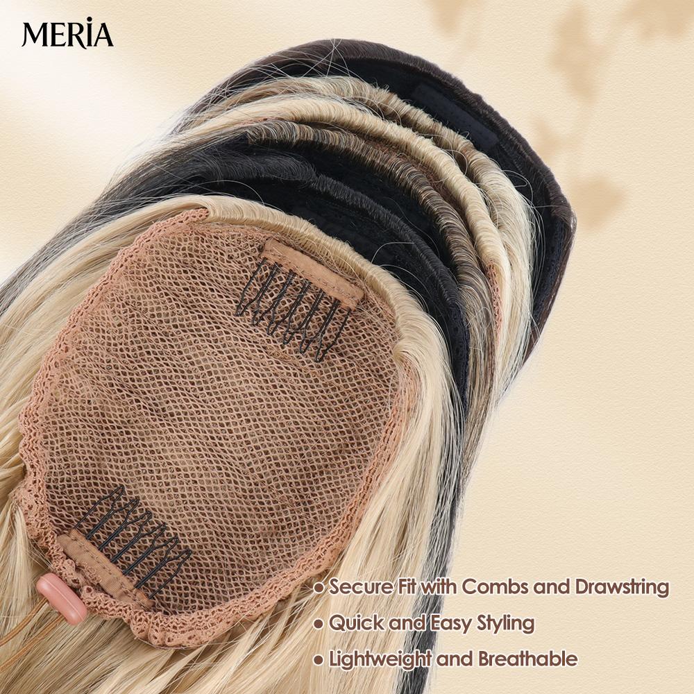 Julianna Short Curly Wavy Hairpieces Drawstring Ponytail Hair Extensions Synthetic Futura Fiber Ponytails for Women