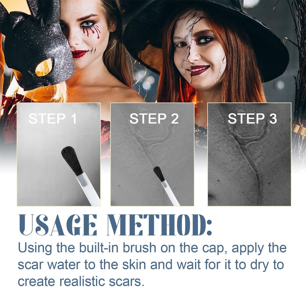 EELHOE Halloween Narben Make-up Flüssige Simulationswundenfarbe für Cosplay Party Kostümierung