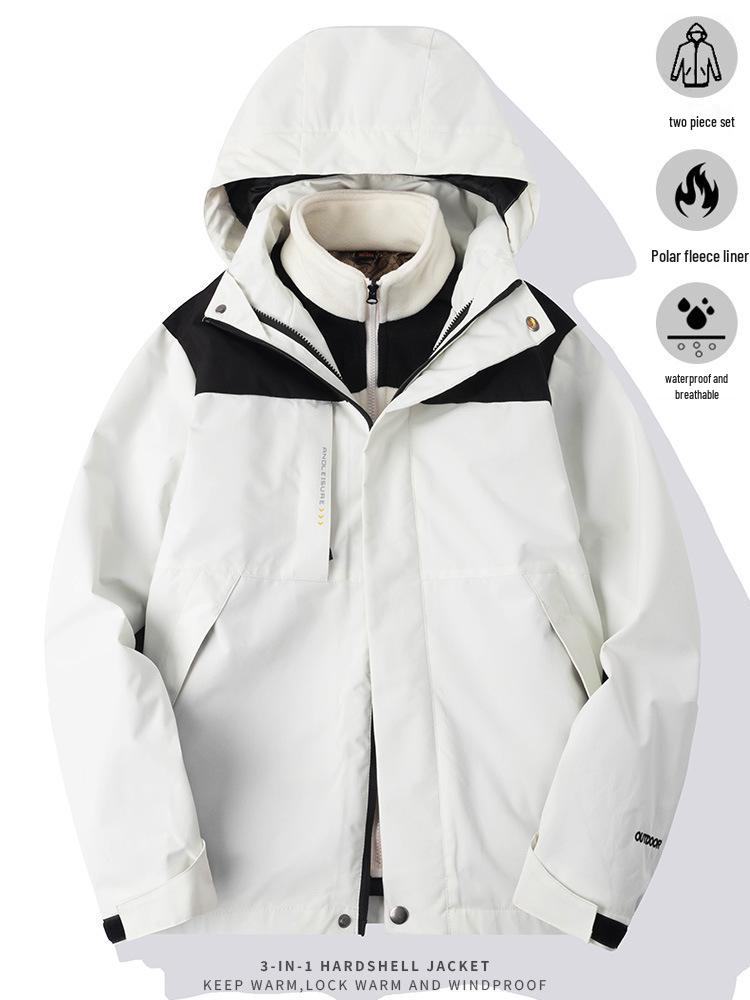 Men's Stormproof 3-in-1 Outdoor Jacket, Workwear & Mountaineering Outerwear, Custom Logo Option Available