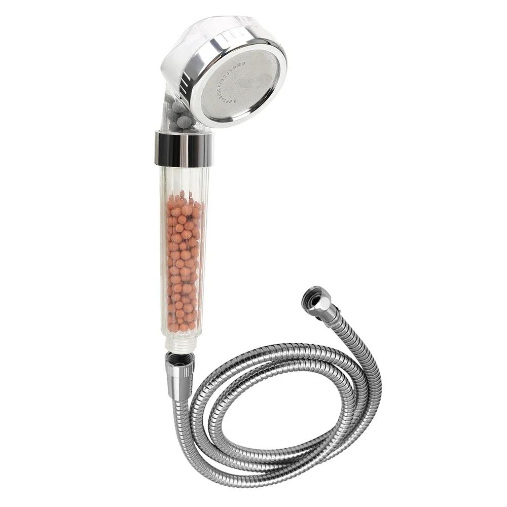 Bathroom Mineral Anion Stones Filter Shower Head 3 Modes Handheld High Pressure Water Saving Showerhead Bathroom Accessories