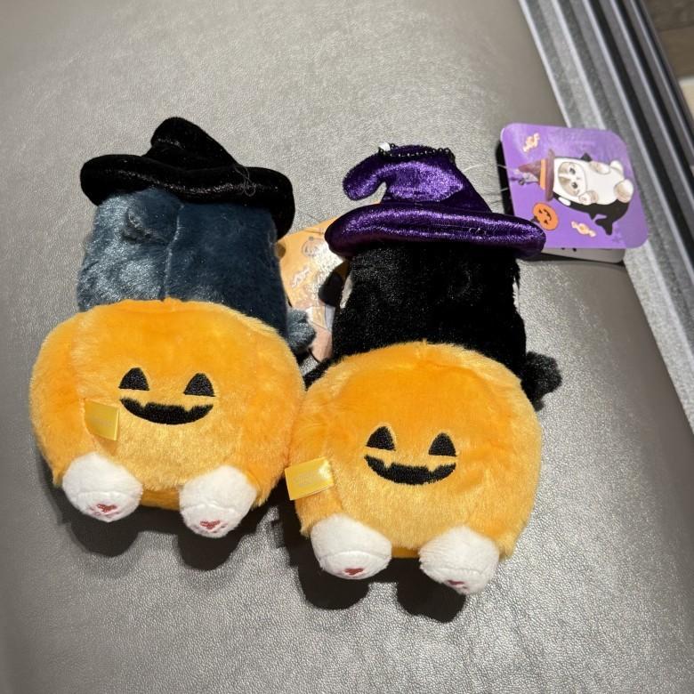 Mofusand Halloween Kürbis Lutscher Plüschtier mit Hai- und Katzenfiguren für Kinder und Sammler
