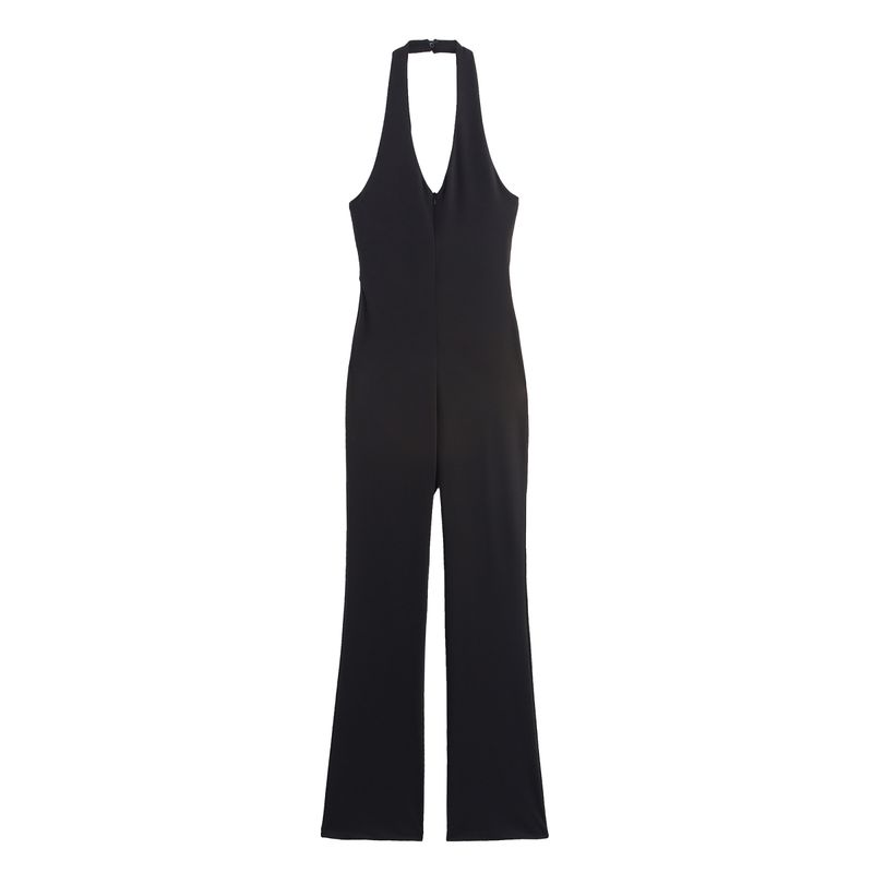 Kaslead New Women Clothes Western Style Fashion Simple Slimming Horn Jumpsuit 3641352