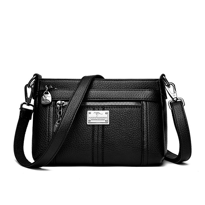 

Это женская многофункциональная сумка через плечо с одним плечевым ремнем большой вместимости. чёрный