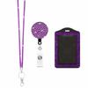 Retractable Lanyard Shiny Finish Badge Reel Bling ID Holder Keychain  Hospital Setting