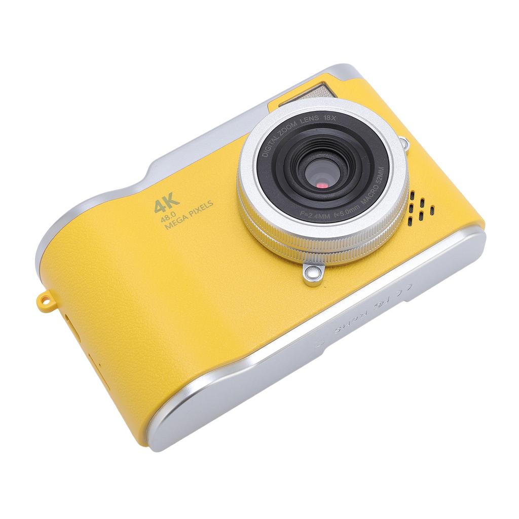 Digital Camera 4K 48MP 18x Zoom Auto   2.4 Inch Screen Built in Fill Light Compact Students Camera for Daily Travel