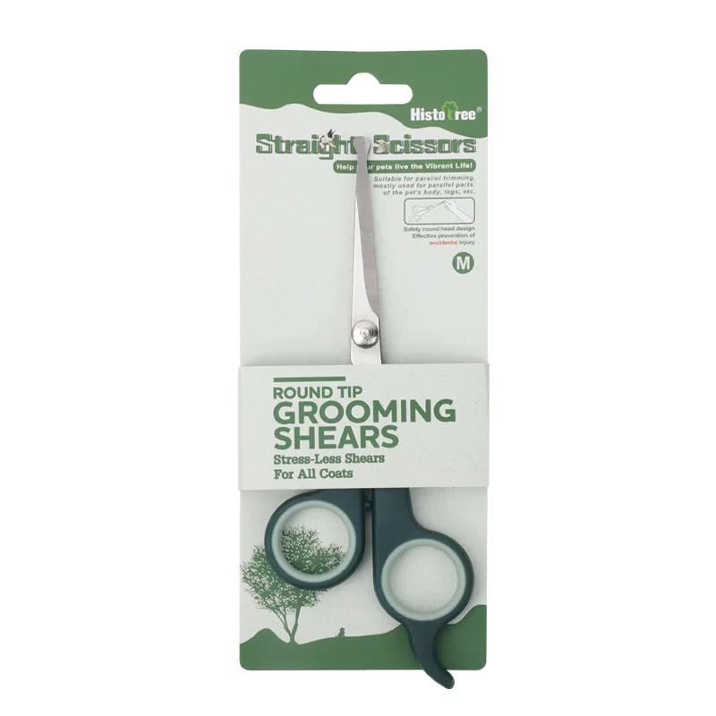 Tesoura para pelos de animais de estimação Tesoura para tosa de cães Tesoura de aço inoxidável Tesoura para animais de estimação Tesoura para corte de pelos de animais Pés Aparador de pelos de orelhas Pontas arredondadas de segurança