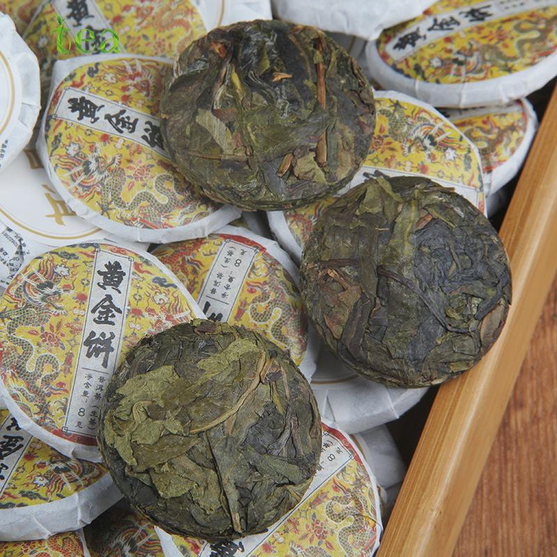 Spring Tea Ancient Tree Golden Cake Golden Jia Golden Ba Ye Ancient Tree Tea Pu'er Tea Raw Tea Mini Cake Tea