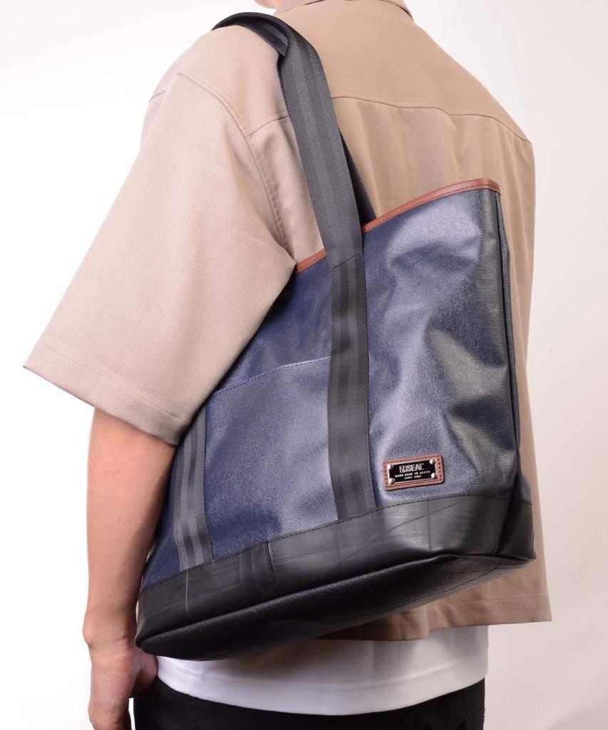 Morino Canvas X SEAL Urban Tote Bag Waterproof Durable 3WAY Tote Made from Canvas Adopted by the Japan Maritime Force Made In Japan Men's Self-Defense