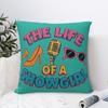 The Life Of A Showgirl Pillow Case Cushion Cover Customized Zipper Decor Pillowcase for Living Room 4040cm