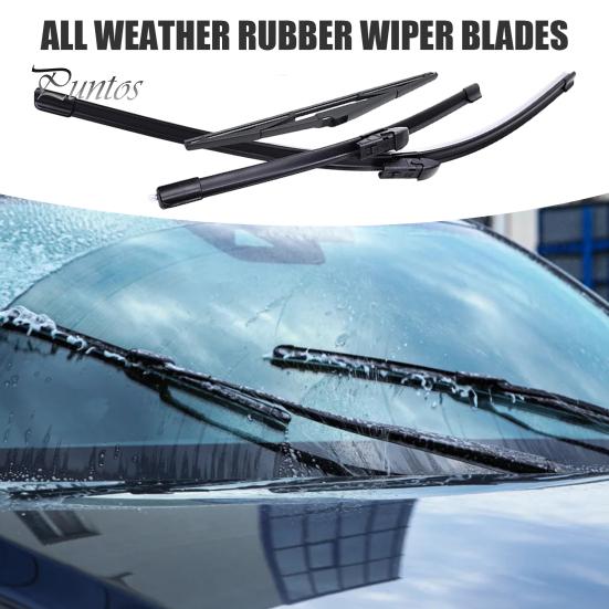 Natural Rubber Wiper Blades 3Pcs/Set 26/16/11-Inch Windshield for Toyota C-HR 2016-2020, All Weather High Performance Car Wipers Front Rear