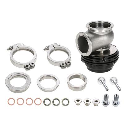38mm Black External Exhaust Wastegate For MVS V-BAND Clamp Flanges (14PSI)