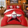 Printed 3Pcs Bedding Set Poland Pattern Bed Sheet Pillowcase For Bedroom Decor