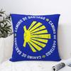 Custom Camino De Santiago Compostela Peregrino Cushion Cover 40x40cm Velvet Modern Pillows
