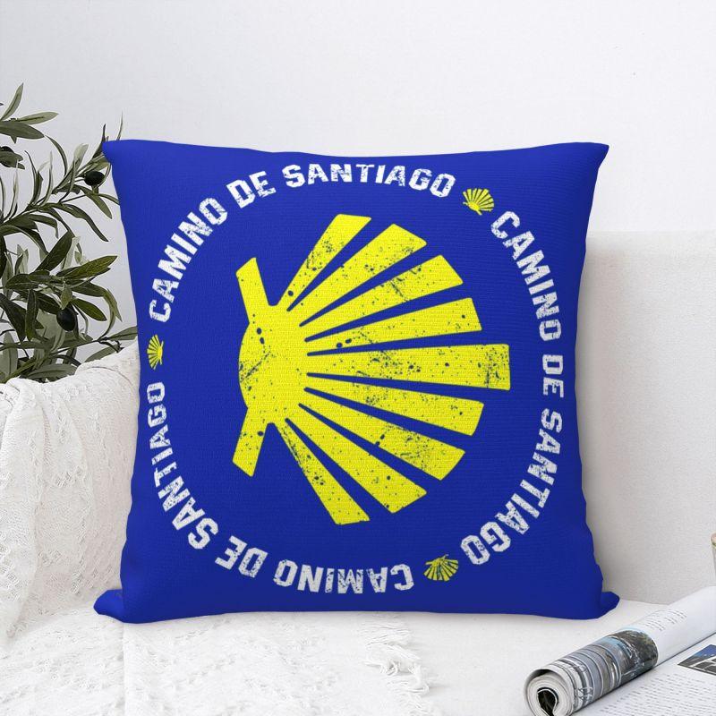 Custom Camino De Santiago Compostela Peregrino Cushion Cover 40x40cm Velvet Modern Pillows