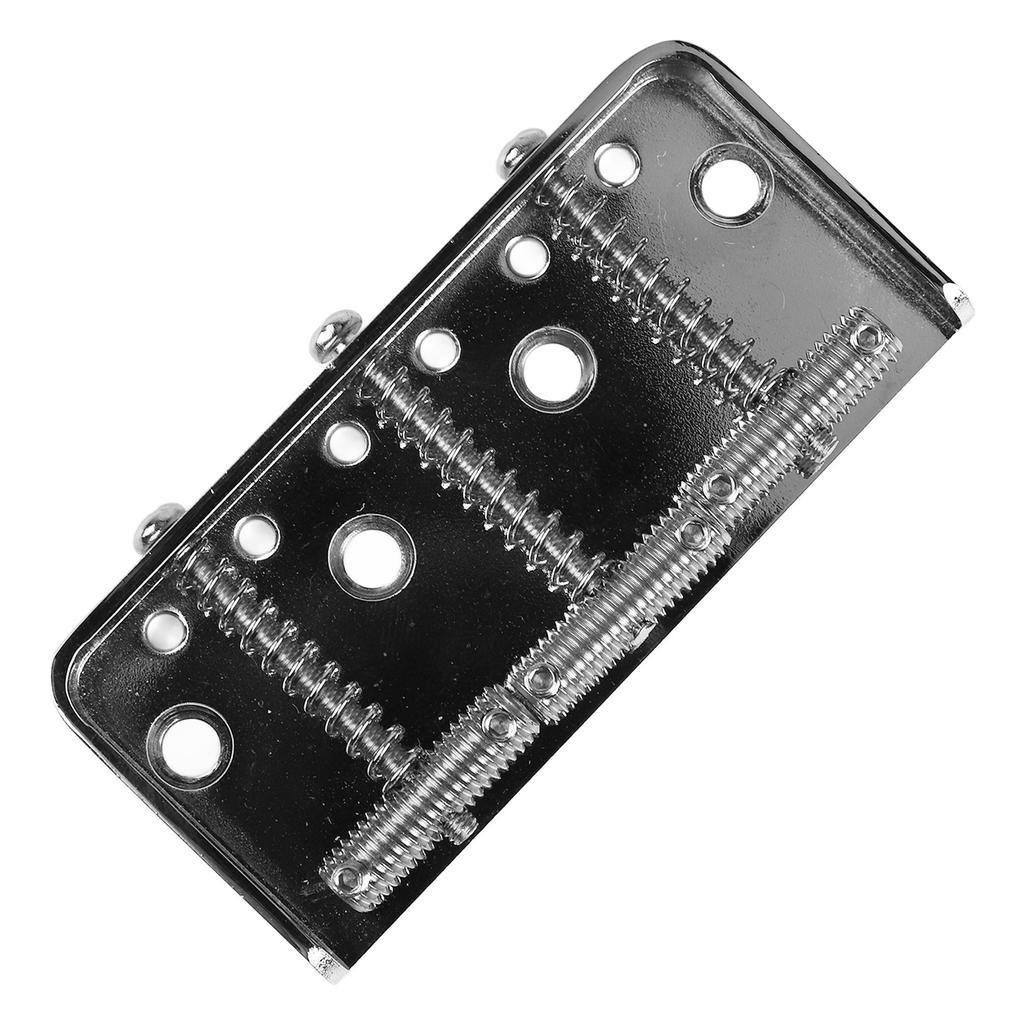 Metal Bass Bridge Chrome Metal High Hardness Noiseless Electric Guitar Bridge for Replacement