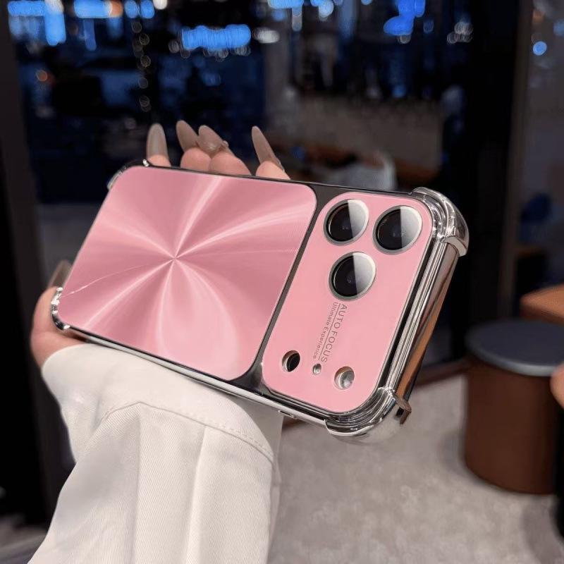 Aurora Electroplated CD Pattern iPhone 17 Pro Max Case with Drop-Proof Four Corners | Apple Protective Case for iPhone Models 14-16