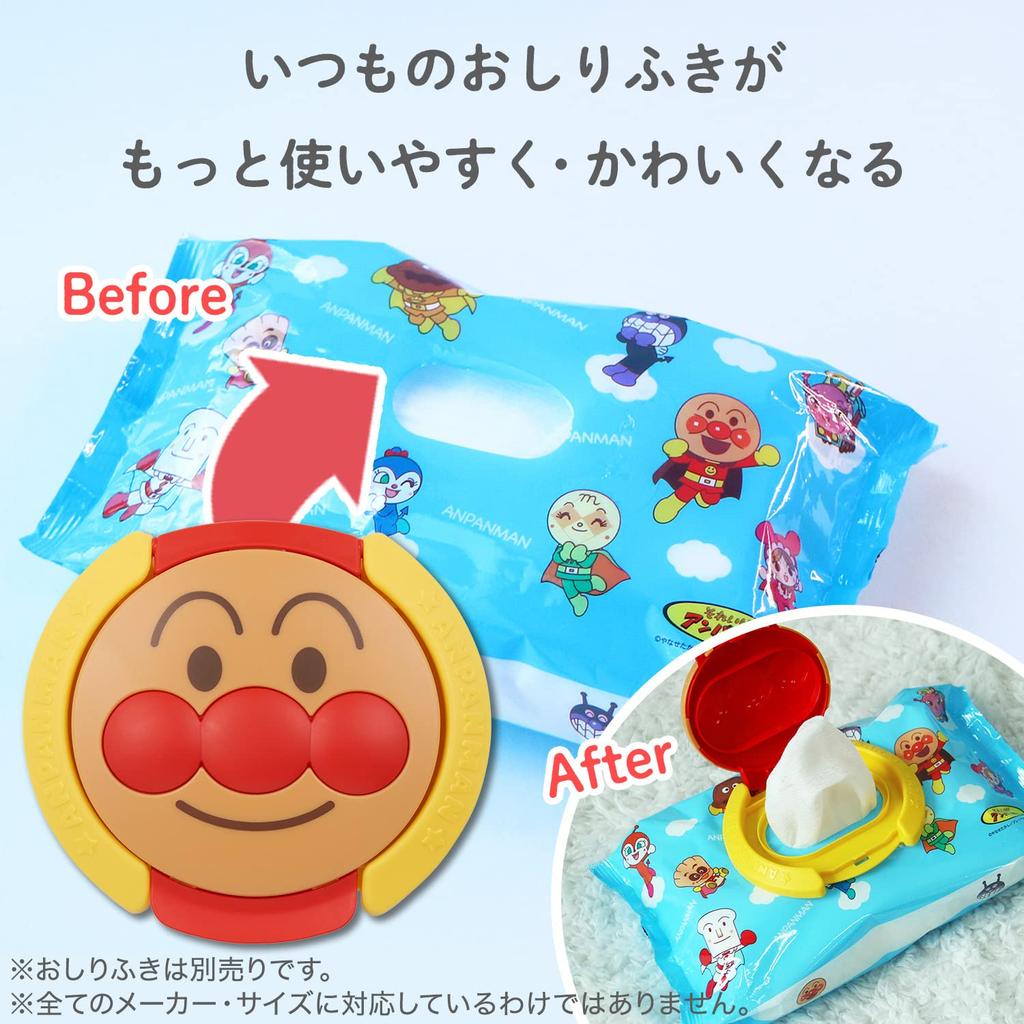 LEC Anpanman Wet Wipes Lid Peel and for Baby Wipes (Reusable, Stick)