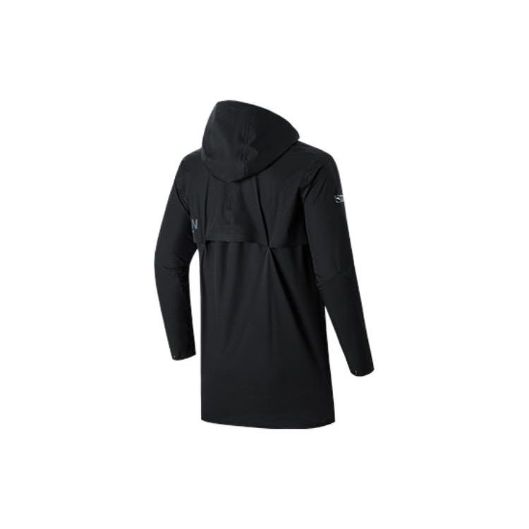 Anta Giacca a vento da uomo con cappuccio in tessuto liscio resistente all'acqua 952217602-3