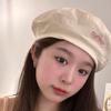 Solid Color Double-sided Beret Plaid Octagonal Caps Fashion Women Beanie Hat  Girls