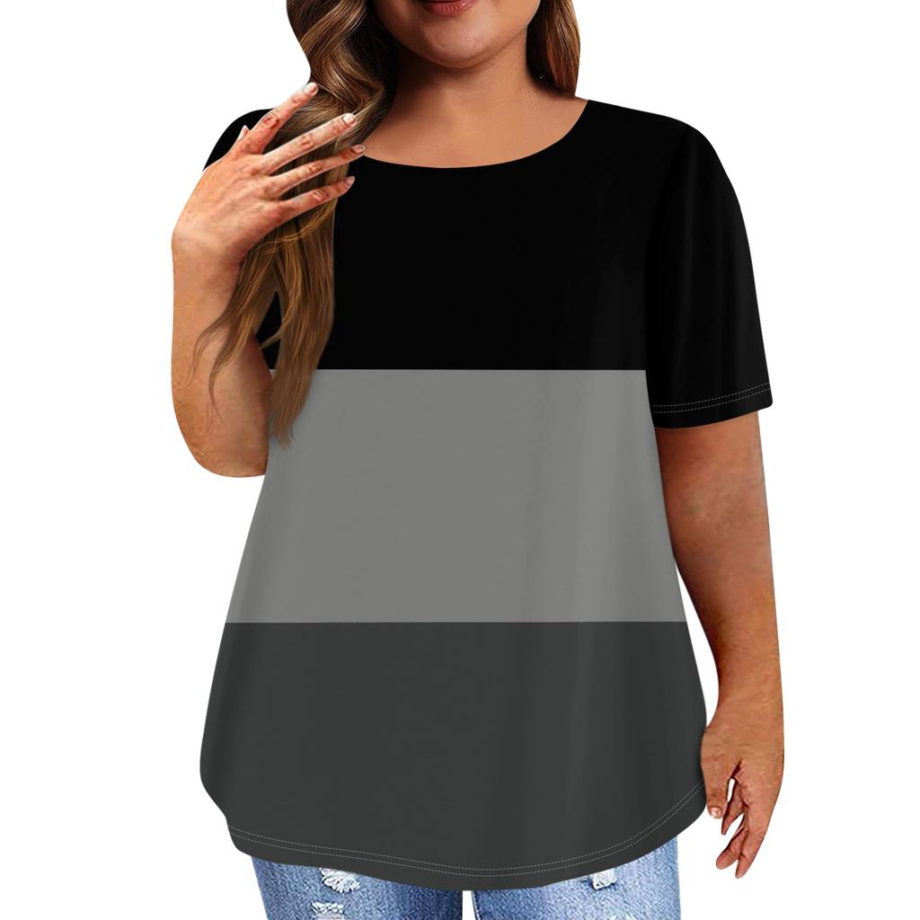 Dámská móda Ležérní Nadměrná velikost Potisk Kulatý výstřih Krátký rukáv Top