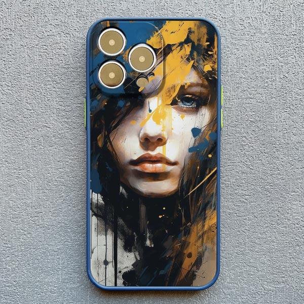 Portrait Art Watercolor Painting Phone Case For iPhone 15 14 13 12 Mini 11 Pro Max SE2 15 14 7 8 Plus XS X XR Shockproof Covers