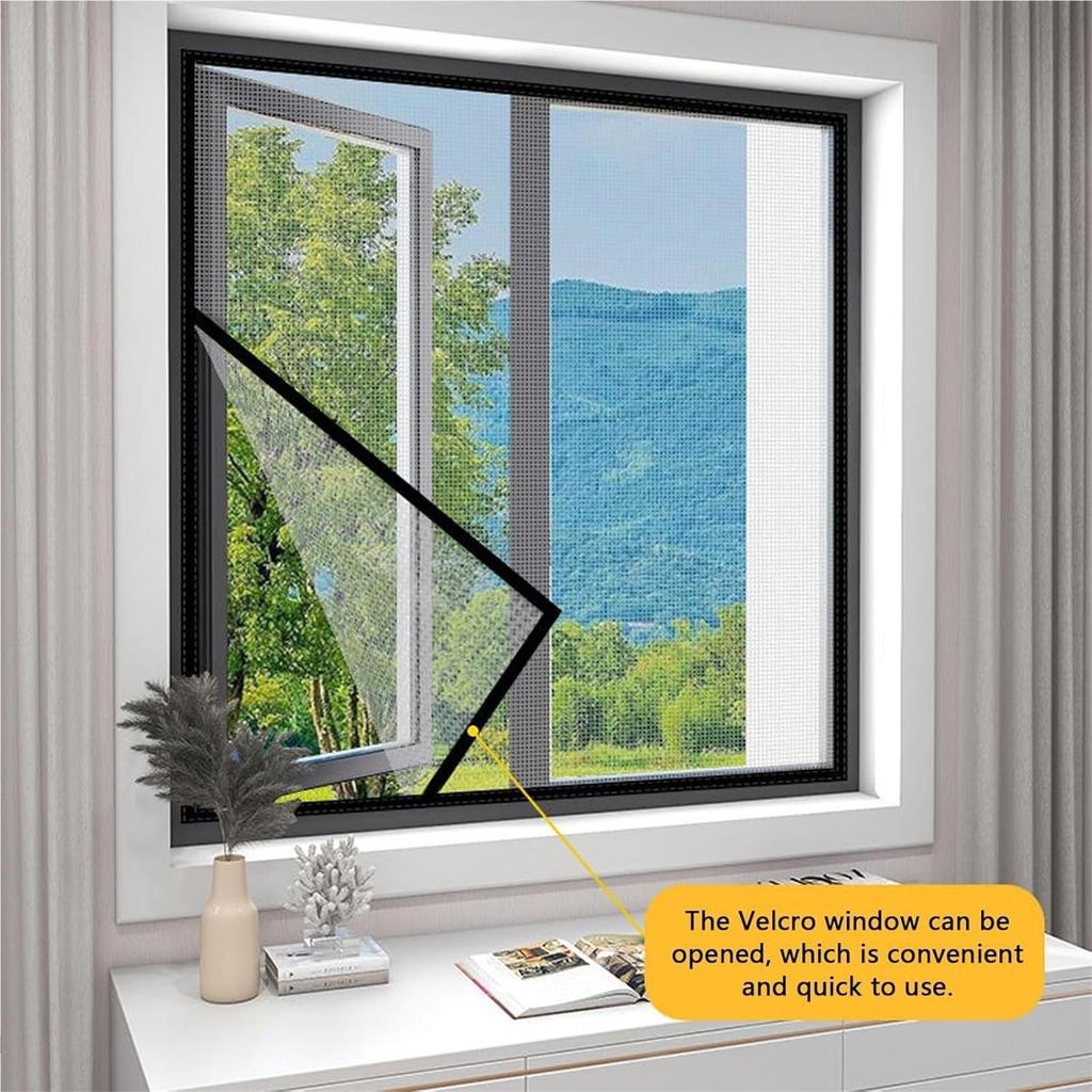 Household Window Screen Mesh, Velcro Window Screen Mesh, Self-Adhesive Non-perforating Insect-proof Window Screen