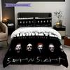 Metal Wings Cross Symbolism Bedding (1 * Duvet Cover + 2 * Pillowcase, Without Core) 2D Flat Duvet Cover and Pillowcase Bedding Set