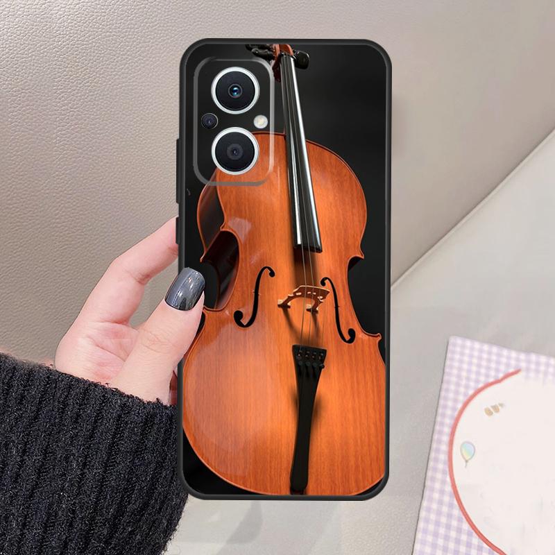 Musical Notes Violin Classical Funda For OPPO Reno 12 14 13 11 10 Pro 11F 12F 13F 14F 7 8 Lite OPPO Find X6 X5 X8 X9 Pro Case