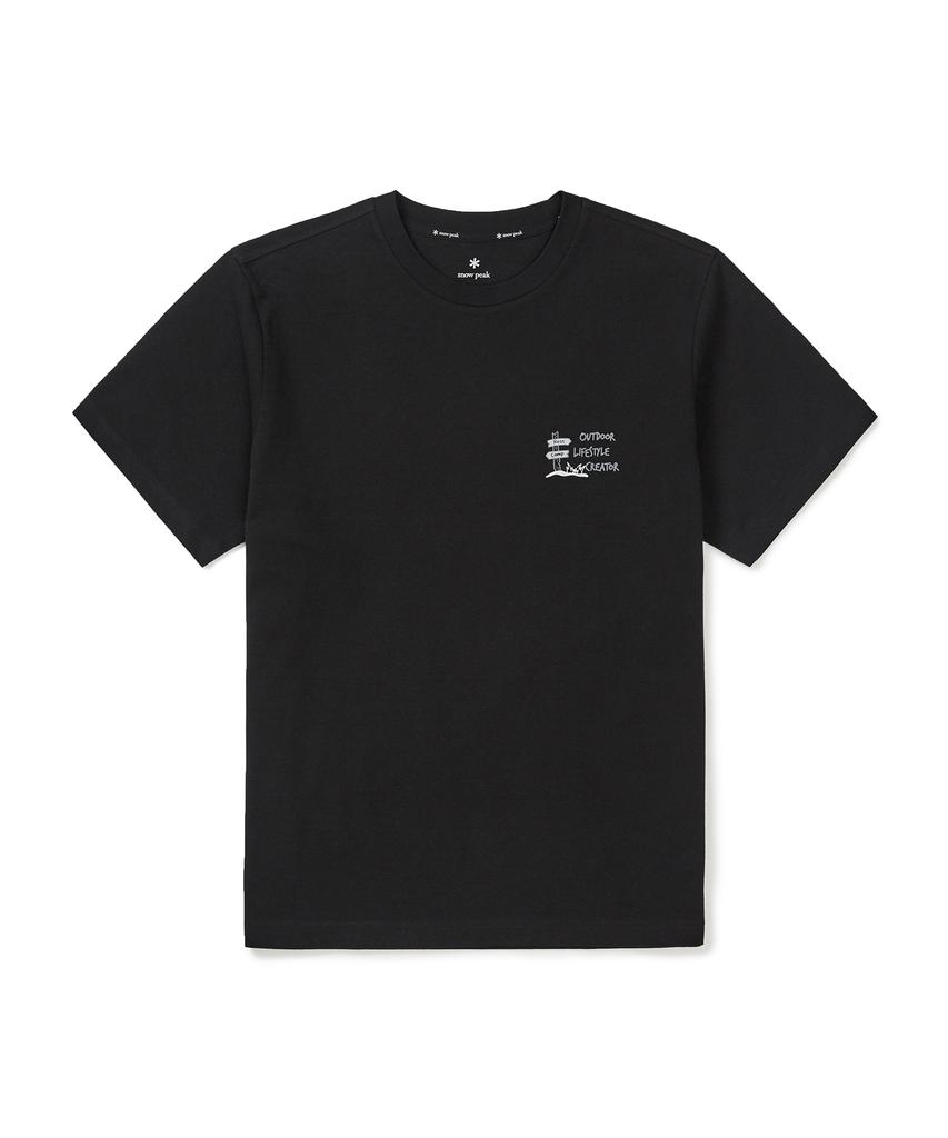 SNOWPEAK APPAREL Sorona Gear Short Sleeve T-Shirt (S25Mufts70) Black