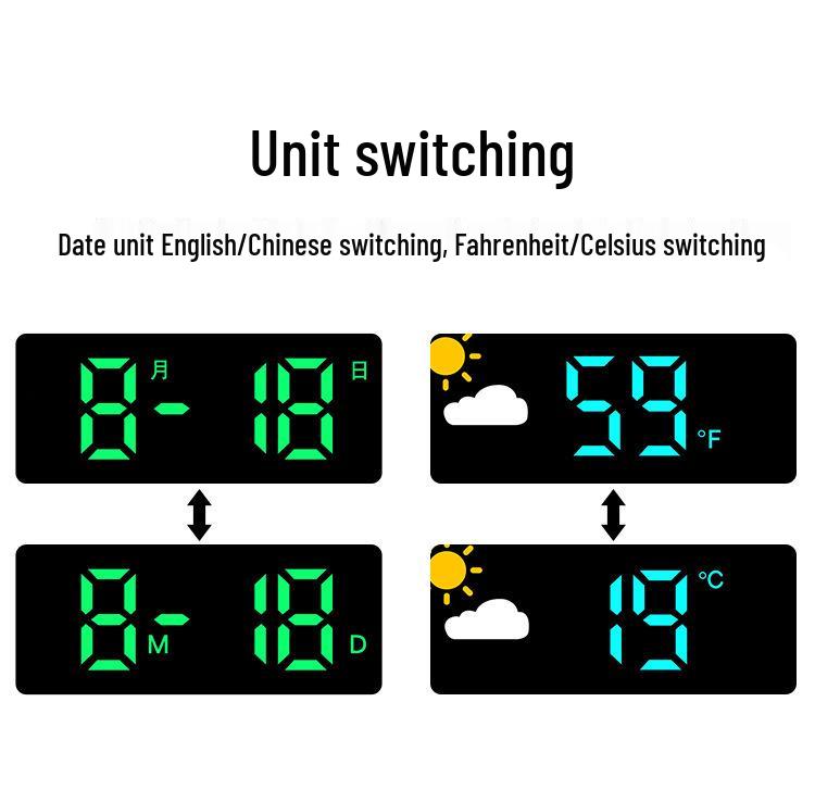 Large Screen Multi-Functional Weather Clock with Barometric Pressure, Temperature, and Humidity Sensor
