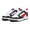 New PUMA Rebound V6 V6 Lo Slip Resistant Low Top Kids' Skateboarding Shoes Black White Red Teenagers 393833-04