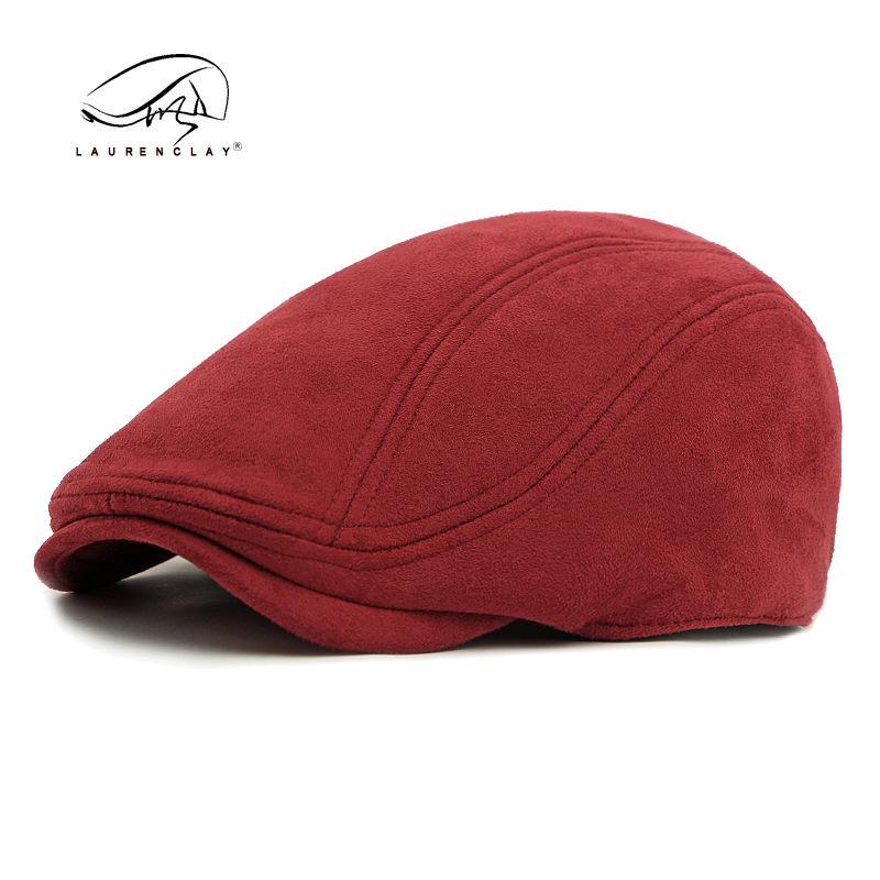Simple Light Board Suede Hat Men and Women Classic Beret Spring and Autumn British Cap Retro Forward Hat