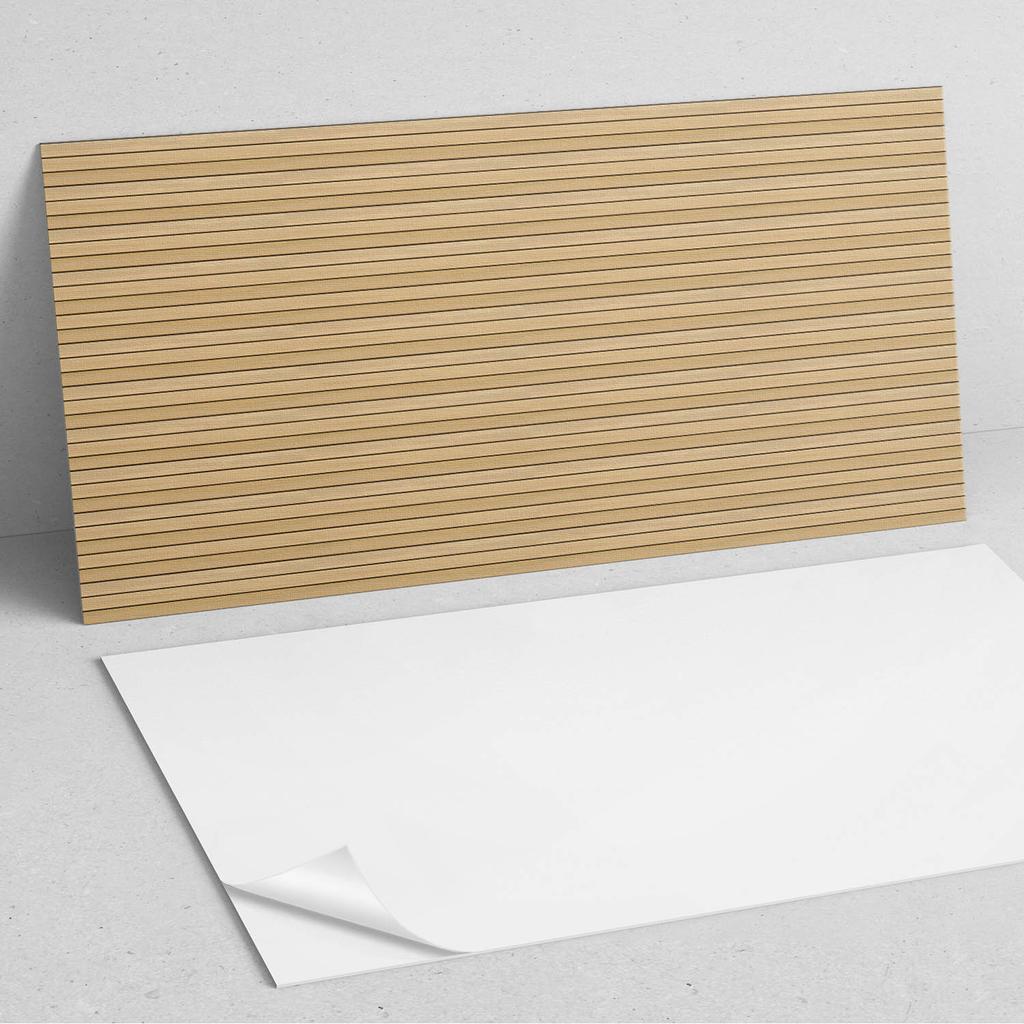 Okładzina Winylowa Samoprzylepna Z Grafiką Do Kuchni 100X50 Cm Równoległe Deski Drewna