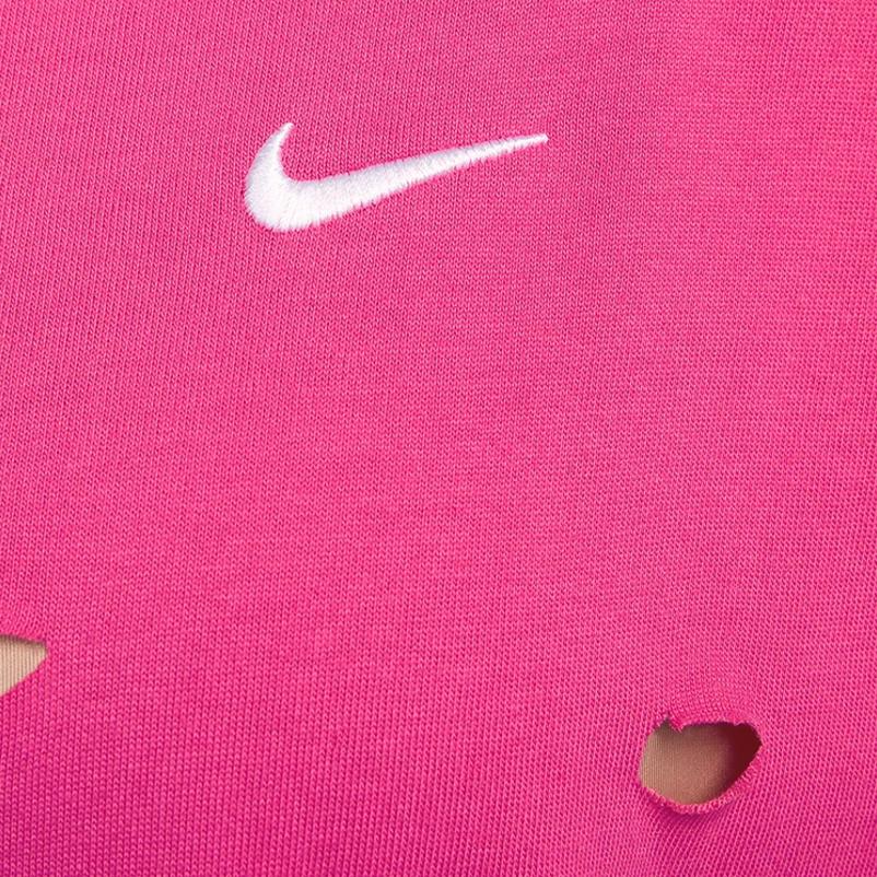 Nike X Jacquemus Co-Branded Logo Round Neck Hollow-Out Casual Short Sleeve Drop Shoulder T-Shirt Unisex Tops Watermelon-Red FJ3478-653