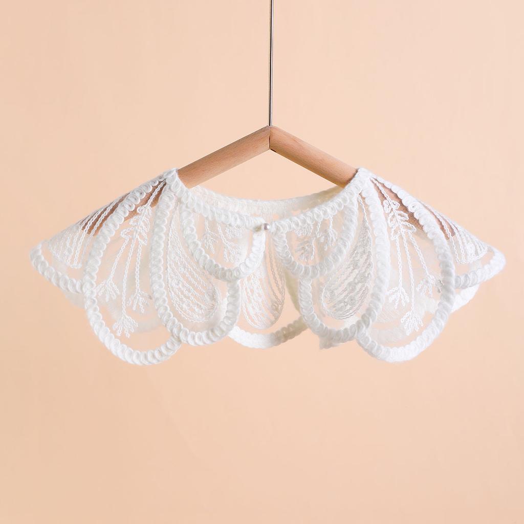 Perfect Match Four Seasons Lace Fabric Neckline Detachable Fake Collar Diy Breathable Scarf Around Neck Flower Sweet Hollow Comfortable Patch