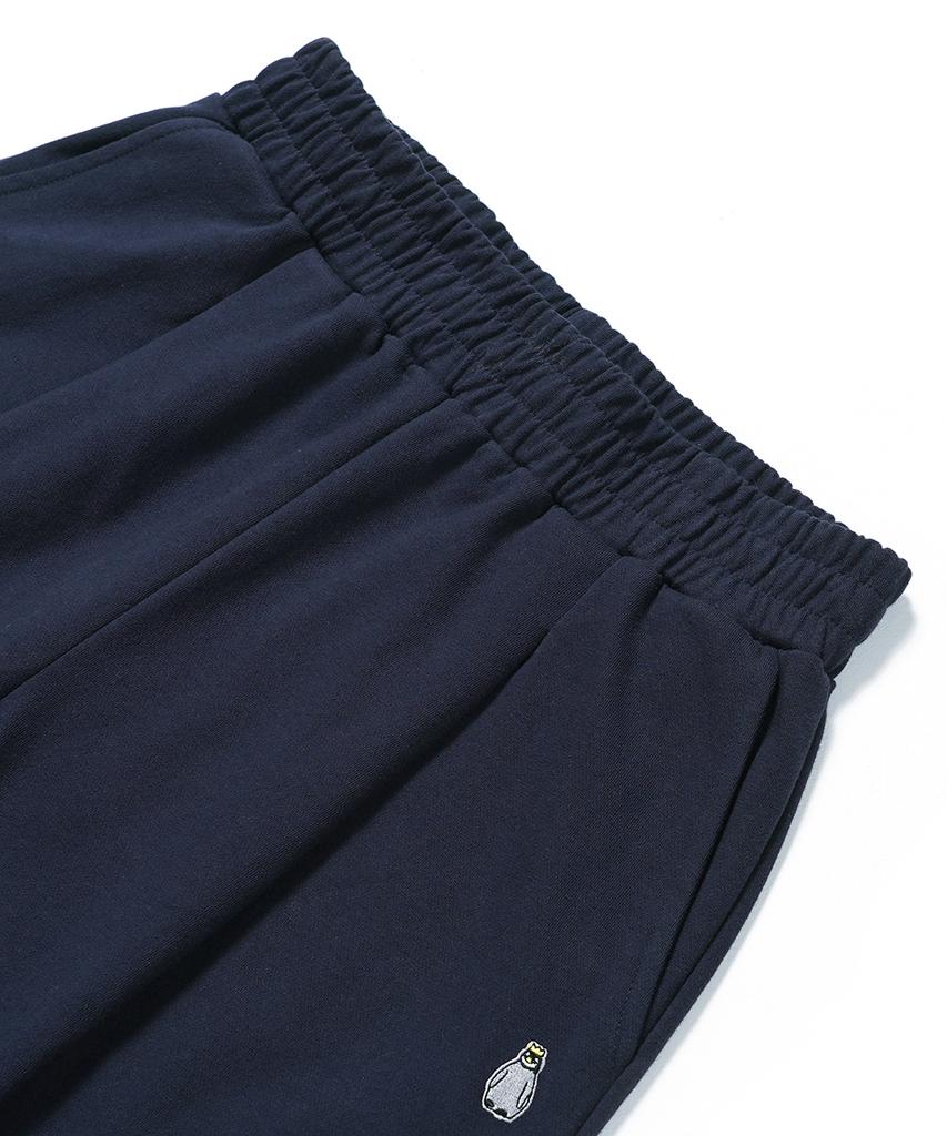 GAKKAI UNIONS One-Pleat Wide Sweatpants Navy
