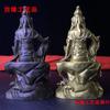 Antique Alloy Buddha Statue Collection Free Guanyin Home Desktop Decorative Crafts Decoration Sitting Style Avalokitesvara