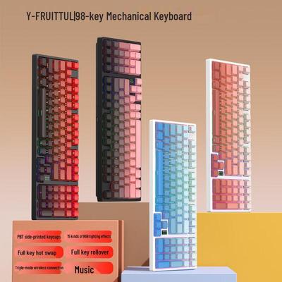 YunGuoGuo K98 98-Key Tri-Mode RGB Hot-Swappable Mechanical Keyboard