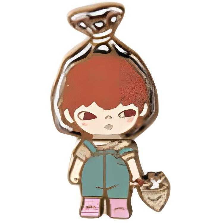 POP MART Hirono Little Naughty Collection, Metal Badge Mystery Boxes, Single Mystery Box
