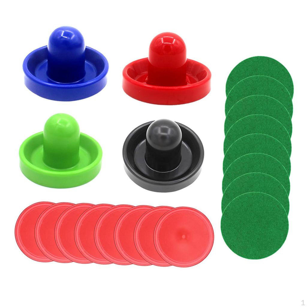 1 Set Mini Air Hockey Pushers and Pucks, Paddles Slider Pusher Goalies