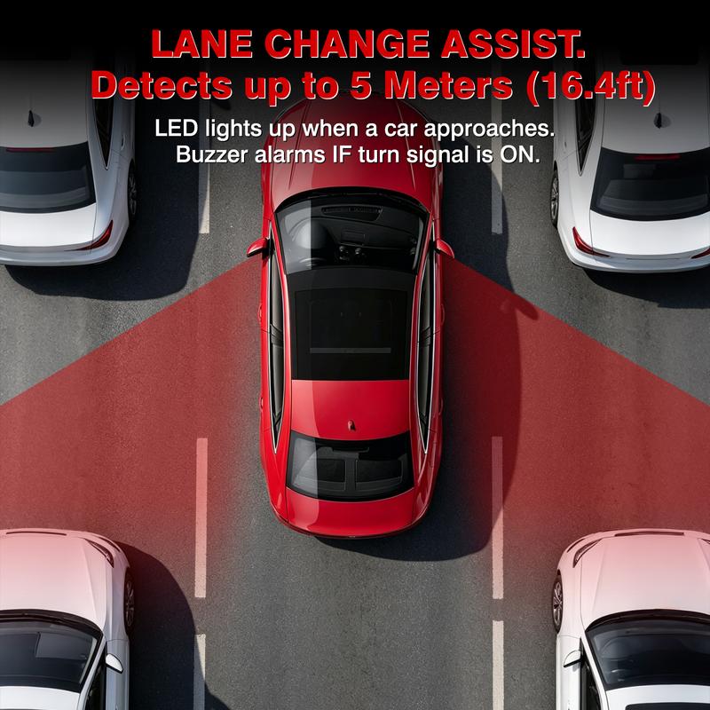 BSM Radar Monitoring Detection Kit Universal Blind Spot Sensor Warning System Change Lane Driving Assistance Reversing Radar