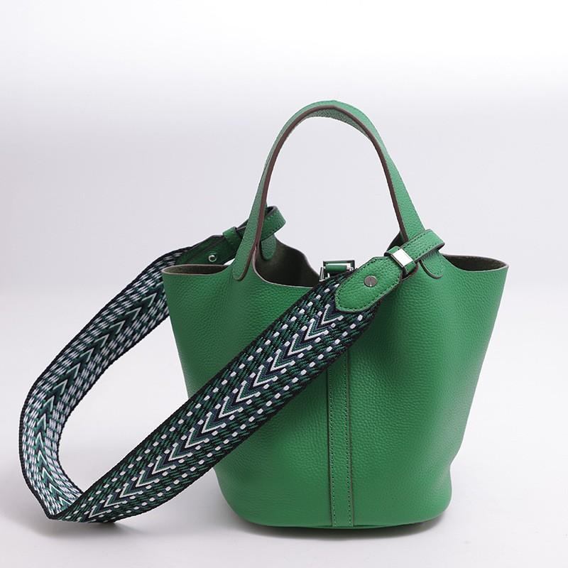 Full first layer togo cowhide women's handbag bag genuine leather vegetable basket bucket bag simple versatile bag