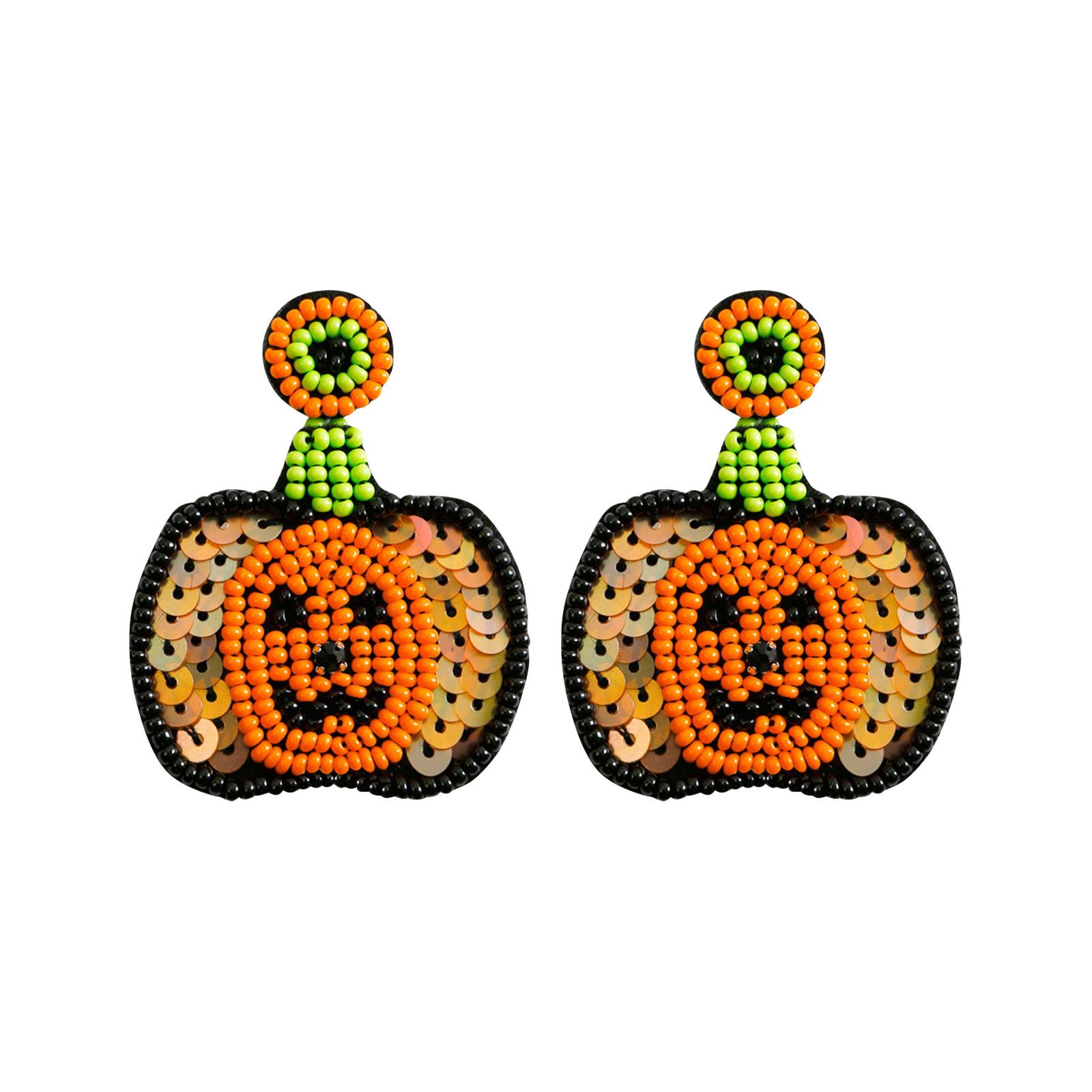 

(SU)Хэллоуин Призрак Серьги-подвески из бисера Красочный Хэллоуин