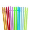 23cm Gold Glitter Reusable Plastic Straw with Ring