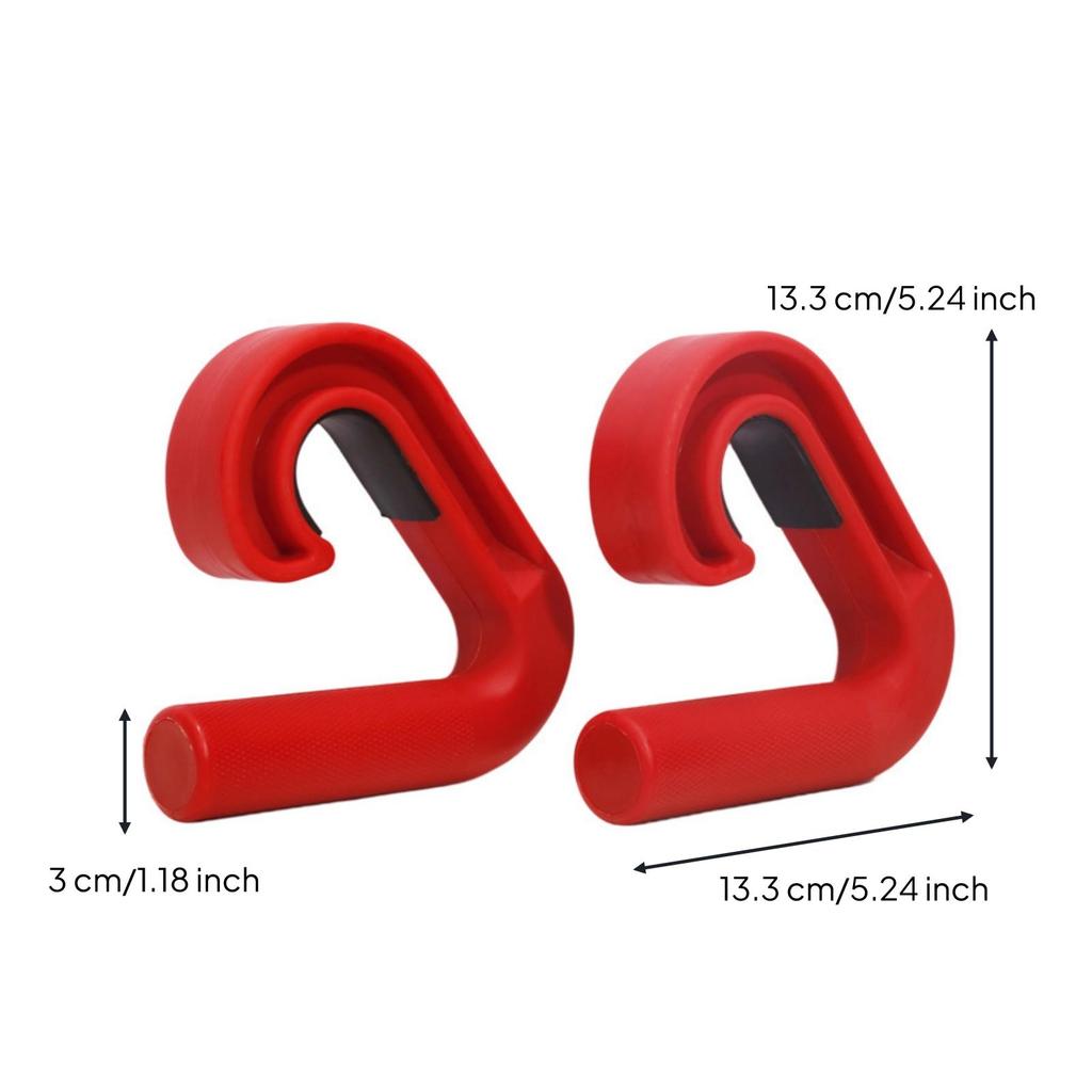 Lifting Grip Handles NonSlip Fitness Textured Weight Hook for Bodybuilders,