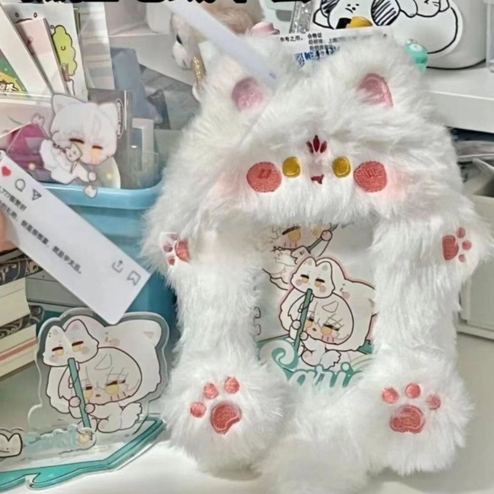 Cartoon Plush Photocard Case Cute Star Shape Photo Card Holder Fashion Bag Keychain  Women