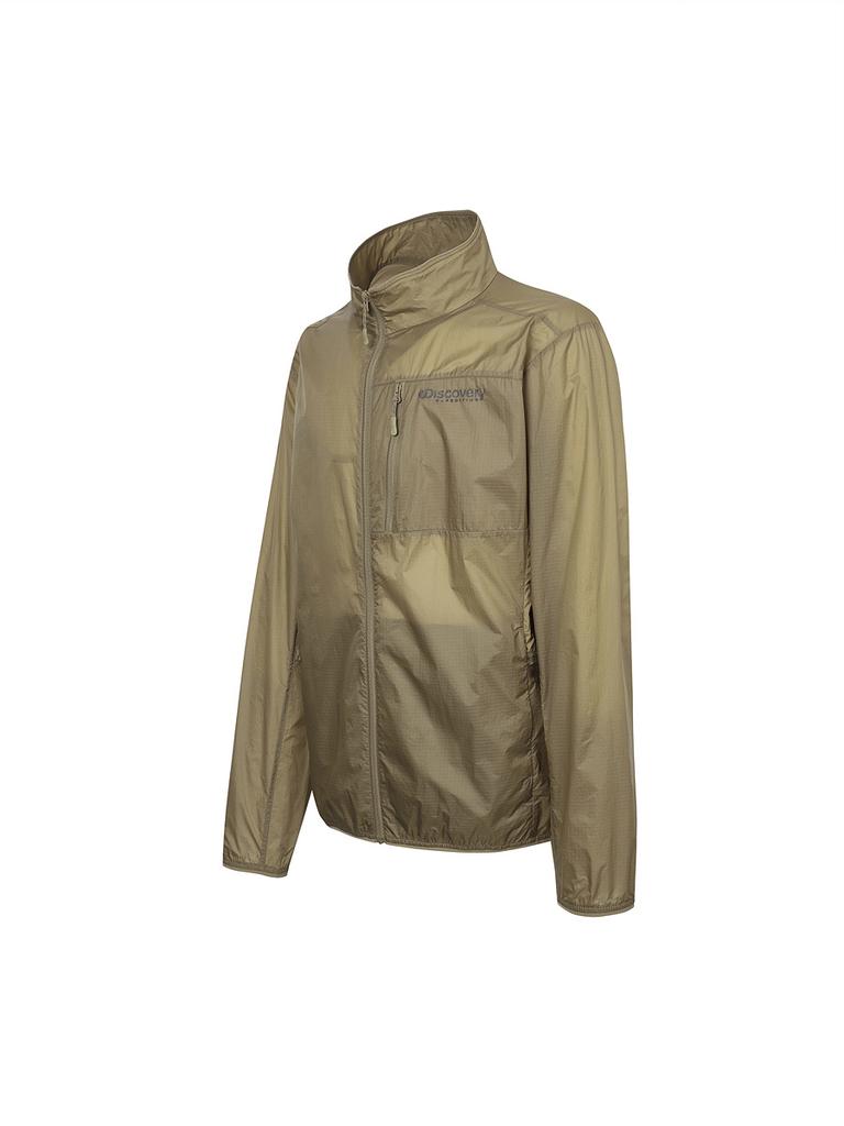 Discovery Expedition Men'S Ultralight Ripstop High-Neck Windbreaker (D/Camel)