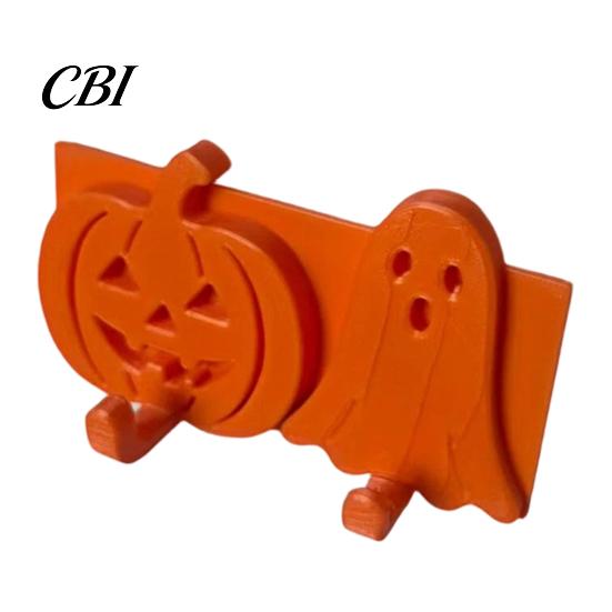 Pumpkin Face Hook Ghost Key Hook, 3D Printed Halloween Wall Decor, Adhesive No Drill Self Holder, Hanging Cute Hooks