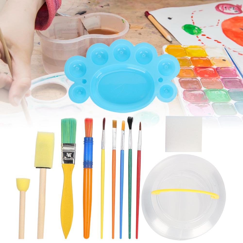 YS8011 Conjunto de Pintura Infantil DIY Grafite Pincel de Belas Artes Paleta Balde Brinquedos de Desenho
